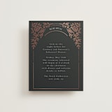 "Gilded nouveau frame" - Foil-Pressed Rehearsal Dinner Cards in Onyx by Ana de Sousa - Front