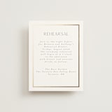 "Regal" - Foil-Pressed Rehearsal Dinner Cards in Porcelain by Nicole Walsh - Front