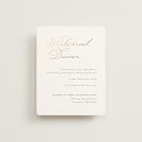 "Eternal" - Foil-Pressed Rehearsal Dinner Cards in Snow by Kaydi Bishop - Front