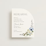 "Timeless Blooms" - Foil-Pressed Rehearsal Dinner Cards in Azure by Susan Moyal - Front