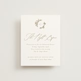 "Reflection" - Foil-Pressed Rehearsal Dinner Cards in Porcelain by Leah Bisch - Front
