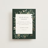 "Garden Serenity" - Foil-Pressed Rehearsal Dinner Cards in Greenery by Itsy Belle Studio - Front