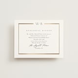 "Luster" - Foil-Pressed Rehearsal Dinner Cards in Cotton by Stacey Meacham - Front