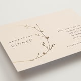 "Vine Wrap" - Foil-Pressed Rehearsal Dinner Cards in Cotton by Amy Kross - Detail