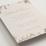 "forever and a day" - Foil-Pressed Rehearsal Dinner Cards in Luxe Neutral by Design Lotus - Detail