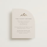 "Natural Monogram" - Foil-Pressed Rehearsal Dinner Cards in Porcelain by Jennifer Postorino - Front