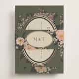 "Madison" - Foil-Pressed Rehearsal Dinner Cards in Thyme by Itsy Belle Studio - Assembled with Belly Band