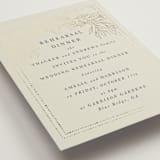 "Foil Botanical Frame" - Foil-Pressed Rehearsal Dinner Cards in Taupe by Hannah Williams - Detail