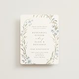 "Meadow" - Foil-Pressed Rehearsal Dinner Cards in Blue Bonnet by Erin L. Wilson - Front