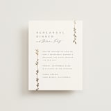 "Courtyard" - Foil-Pressed Rehearsal Dinner Cards in Lily by Owl and Toad - Front