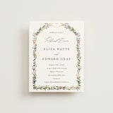 "Blooming Vine" - Foil-Pressed Rehearsal Dinner Cards in Blush by Susan Moyal - Front