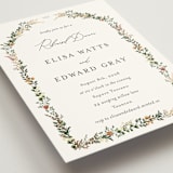 "Blooming Vine" - Foil-Pressed Rehearsal Dinner Cards in Blush by Susan Moyal - Detail