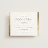 "The Ritz" - Foil-Pressed Rehearsal Dinner Cards in Quartz by Kristie Kern - Front