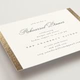 "The Ritz" - Foil-Pressed Rehearsal Dinner Cards in Quartz by Kristie Kern - Detail