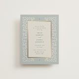 "Floral Romance" - Foil-Pressed Rehearsal Dinner Cards in Something Blue by Gwen Bedat - Front