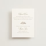 "Gold Crest" - Foil-Pressed Rehearsal Dinner Cards in Ivory by Mansi Verma - Front