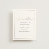 "Timeless" - Foil-Pressed Rehearsal Dinner Cards in Linen by Erica Krystek - Front