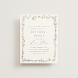 "Portico" - Foil-Pressed Rehearsal Dinner Cards in Blue Bell by Everett Paper Goods - Front