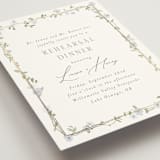 "Portico" - Foil-Pressed Rehearsal Dinner Cards in Blue Bell by Everett Paper Goods - Detail