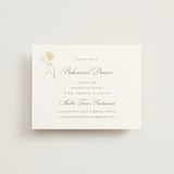"The Romantic" - Foil-Pressed Rehearsal Dinner Cards in Buttercream by Kristie Kern - Front