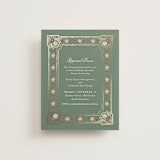 "Princess" - Foil-Pressed Rehearsal Dinner Cards in Pine by Claudia Orengo - Front