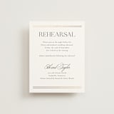 "Fineline" - Foil-Pressed Rehearsal Dinner Cards in Spun Sugar by Jessica Williams - Front