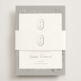 "cantuccini" - Foil-Pressed Rehearsal Dinner Cards in Moon by chocomocacino - Assembled with Belly Band