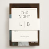 "Loren" - Foil-Pressed Rehearsal Dinner Cards in Cotton by Christie Garcia - Assembled with Belly Band