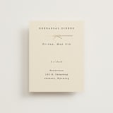 "Bow Tie" - Foil-Pressed Rehearsal Dinner Cards in Ivory by Baumbirdy - Front