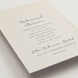 "Hand Illustrated Whimsical Chandelier" - Foil-Pressed Rehearsal Dinner Cards in Noir by Jackie Crawford - Detail