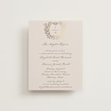 "Manuet" - Foil-Pressed Rehearsal Dinner Cards in Vanilla by Petra Kern - Front