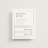 "Documentary" - Foil-Pressed Rehearsal Dinner Cards in Lily by Heather Schertzer - Front