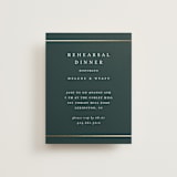 "Style and grace" - Foil-Pressed Rehearsal Dinner Cards in Forest by Stacey Meacham - Front