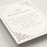 "Intertwined" - Foil-Pressed Rehearsal Dinner Cards in Pearl by Janean Hinger - Detail