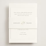 "You & Me" - Foil-Pressed Rehearsal Dinner Cards in Classique by Design Lotus - Assembled with Belly Band
