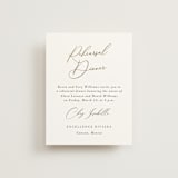 "Palm Monogram" - Foil-Pressed Rehearsal Dinner Cards in Leaf by Olivia Raufman - Front
