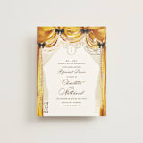 "Tuileries" - Foil-Pressed Rehearsal Dinner Cards in Golden by Claudia Orengo - Front
