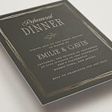 "Emilie" - Foil-Pressed Rehearsal Dinner Cards in Noir by Randi Cirelli - Detail