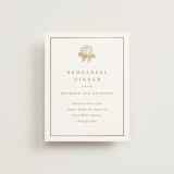 "Hydrangea bloom" - Foil-Pressed Rehearsal Dinner Cards in Cotton by Stacey Meacham - Front