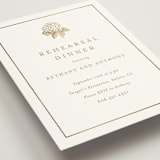 "Hydrangea bloom" - Foil-Pressed Rehearsal Dinner Cards in Cotton by Stacey Meacham - Detail