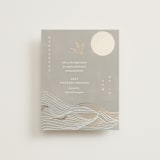 "Asahi" - Foil-Pressed Rehearsal Dinner Cards in Ash by Jelena Vuletic - Front