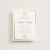 "Embrace" - Foil-Pressed Rehearsal Dinner Cards in Peony by Susan Moyal - Front
