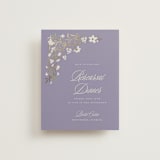 "FairyTale.." - Foil-Pressed Rehearsal Dinner Cards in Heather by Vera Lim - Front