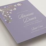 "FairyTale.." - Foil-Pressed Rehearsal Dinner Cards in Heather by Vera Lim - Detail