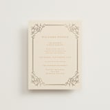"Marigold" - Foil-Pressed Rehearsal Dinner Cards in Ochre by Hannah Bowman - Front