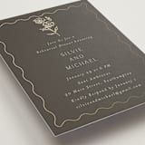 "Parisian Garden" - Foil-Pressed Rehearsal Dinner Cards in Petal by Nicoletta Savod - Detail