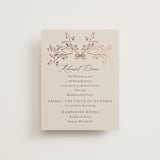 "Shining Florals" - Foil-Pressed Rehearsal Dinner Cards in Almond by frau brandt - Front
