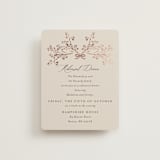 "Shining Florals" - Foil-Pressed Rehearsal Dinner Cards in Almond by frau brandt - Front