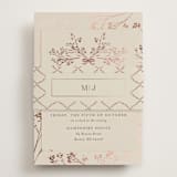 "Shining Florals" - Foil-Pressed Rehearsal Dinner Cards in Almond by frau brandt - Assembled with Belly Band