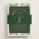 "grandeur" - Foil-Pressed Rehearsal Dinner Cards in Bluebell by Jen Owens - Assembled with Belly Band